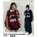 AKA King Boxy Track Collar Sweatshirt