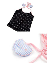 Della Gingham Heart Halter