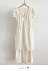 Cossel Ribbon String Flared Long One Piece