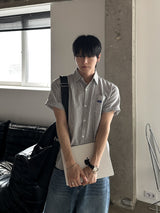 Saint Label Striped Short-Sleeve Shirt