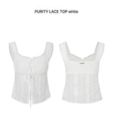 PURITY LACE TOP white