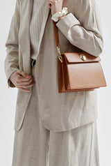 LAZEL MINI ショルダーレザーバッグ / Tan Brown