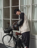 Bomb Cowichan color matching knit zip-up