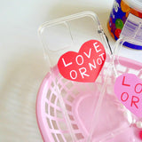 [MADE]レッドLoveornotクリアージェリーフォーンケース