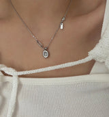 coii Round Coin Ball Layered Ruffle Bold Long Short Necklace