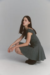Rose Flare Dress Charcoal