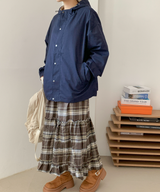 About Colorful Hood Bomber Jacket