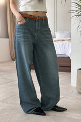 Wide stripe denim pants(2color)