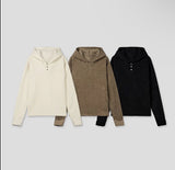 [Unisex] フィンガーホールダブルフードニット(3color)
