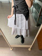 Chimi Unbal Flare Skirt (2color)