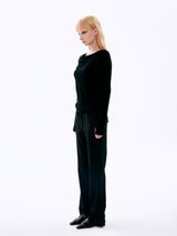  Eyelet Bootcut Pants_Black
