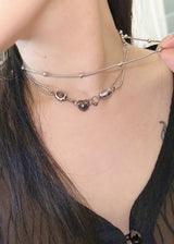 [Babyzoo] Simple ball snake chain necklace