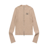  ORCHID CROP KNIT ZIP-UP (7COLOR)