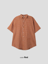 No.1248 S check over half SHIRT (3color)