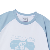 25SS スペースラビットラグランクロップ半袖Tシャツ スカイブルー
