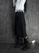 wrap pocket set midi skirt