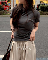 [MADE] Jal mock‑neck cap‑sleeve knit