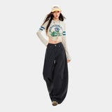 American Cotton Wide-Leg Cargo Pants