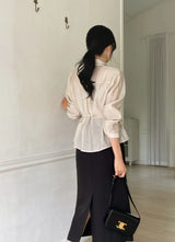 Dren Sheer Shirt Blouse (Strap Set)