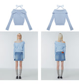 Strap one-shoulder sweater