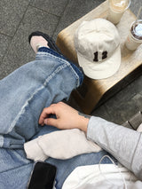 No.1664 cut off washing denim PT