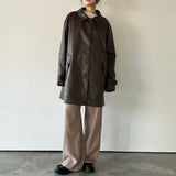 Faux Leather Jacket - 2colors