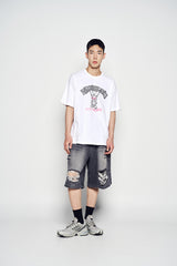 25SS ブラーエイリアンショートスリーブTシャツ ホワイト