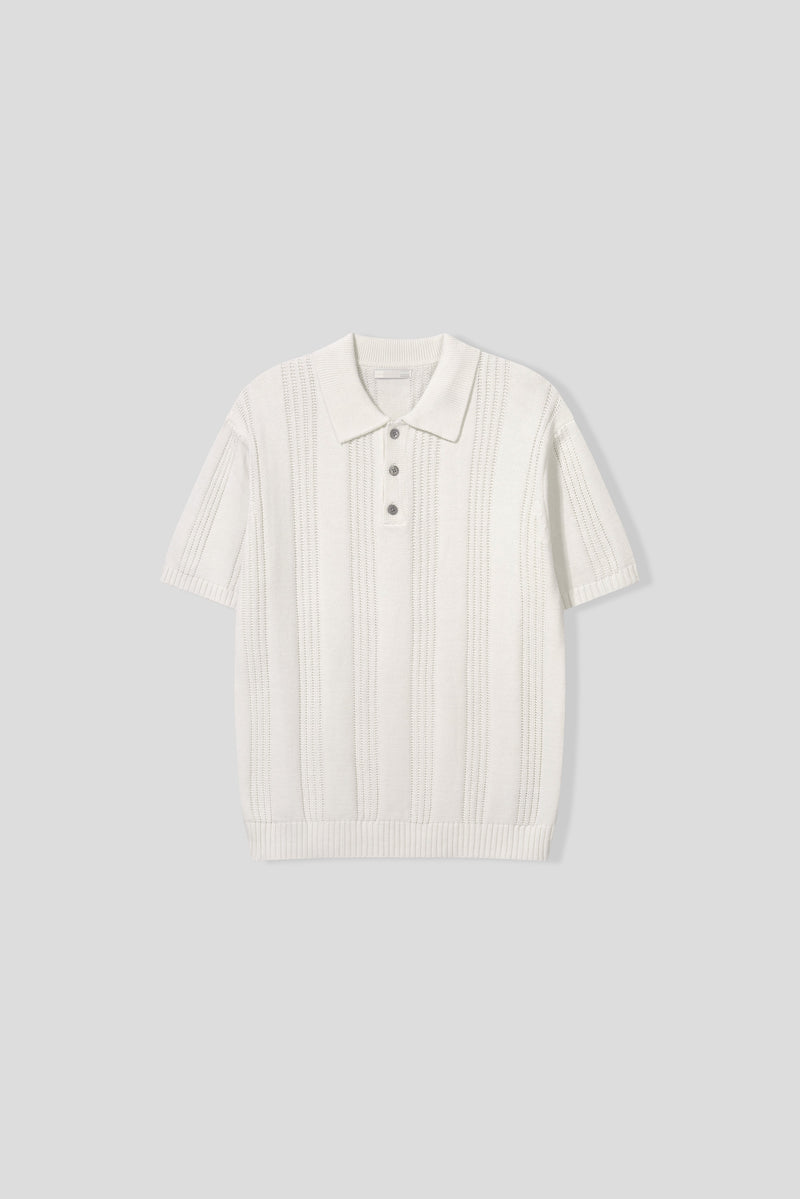 Dao placket collar knitwear