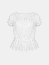 Elara Sheer Peplum Blouse