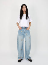 PUPPY EMBROIDERED CURVED DENIM code 26225