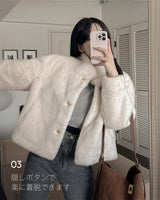 High neck fur jacket