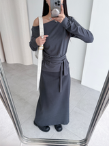plain button skirts (2color)