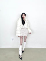 [Only Seow] 1107. Big hood fur crop jk (3color)