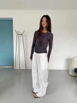 FOLD CARGO WIDE PANTS (5C)