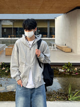 Basic Two-Way Hood Zip-Up (2 Colors)