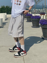 Nylon Wide Banding Bermuda Pants 2C