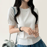 Selling round short sleeve knit