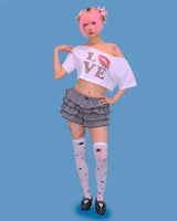 フリルリボンチェックショートパンツ (3color)
