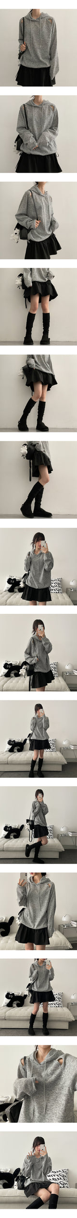 lintel ribbon flared mini skirt