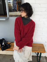 [MD Pick]Wool-Touch Brush V-Neck Knit (4 Colors)