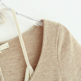 Lace Up Halter Golji T-Shirt  231330483