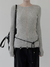 Modern Damage Ribbed Knit