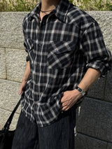 Autumn double check shirt