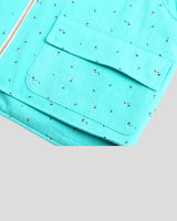 Flower Walk Zip-Up vest Mint