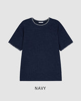 (M's) Stitch Copped Knit