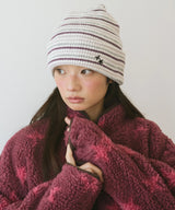 MULTI STRIPED KNIT BEANIE IVORY(CV2GFUAB32A)