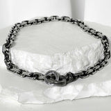 ss-black line original chain necklace_10mm