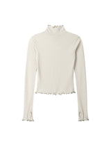 DOT TURTLENECK LONG SLEEVE (BEIGE)