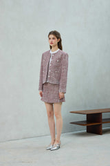 CHERISH TWEED SKIRT PANTS / RED