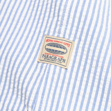 PARAGRAPH HERITAGE OVAL CHECK SHIRT - SKY BLUE STRIPE
